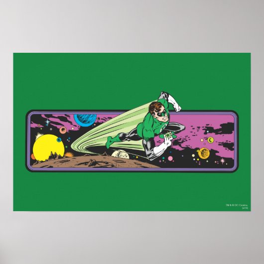 Poster Lanterne verte dans l'espace (Devant)