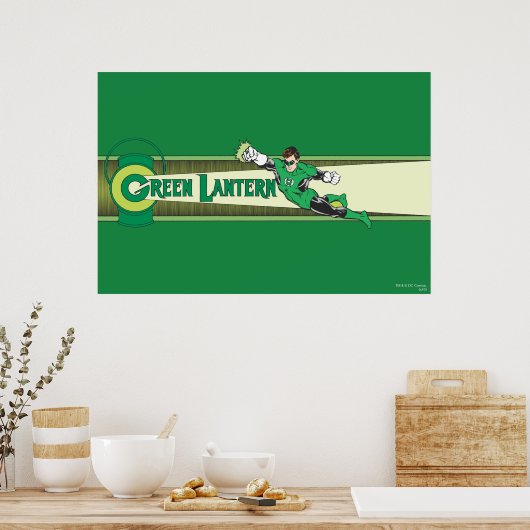 Poster Lanterne verte et logo (Cuisine)