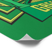 Poster Lanterne verte sur arrière - plan décoratif (Coin)