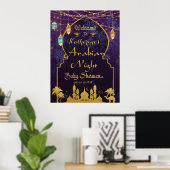 Poster Lanternes Exotic Arabian Nights Baby shower Bienve (Bureau à domicile)