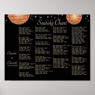 Poster Lanternes festives avec Pastel Black & Apricot