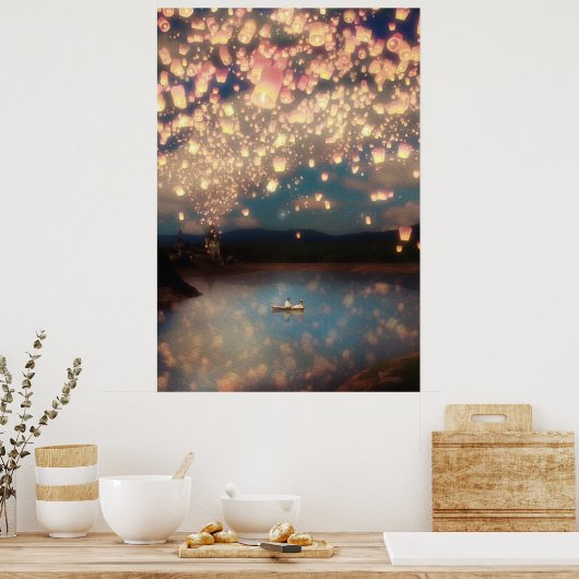Poster Lanternes Love Wish (Cuisine)