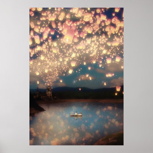Poster Lanternes Love Wish (Devant)