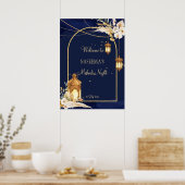 Poster lanternes marocaines étoile arche dorée Mehndi (Cuisine)