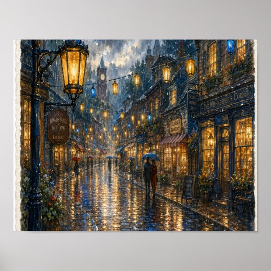 Poster Lanternes sous la pluie, Planche RH-WC-005 (Devant)