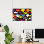 Poster lanternes suspendues vietnamiennes colorées (Bureau à domicile)