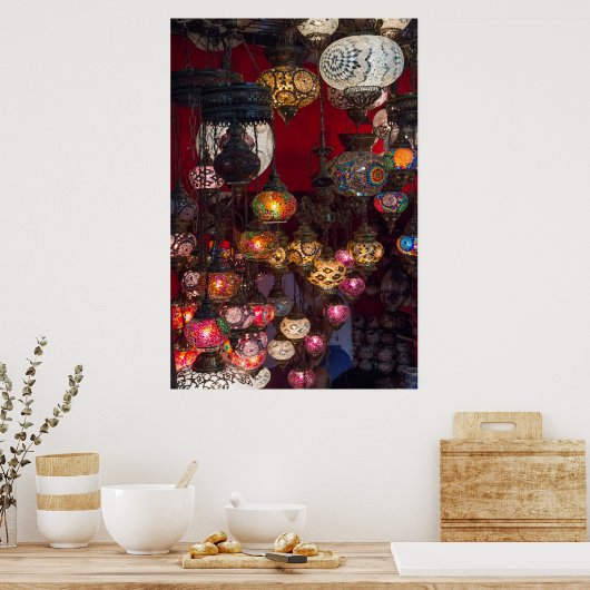 Poster Lanternes Turques Au Marché (Cuisine)