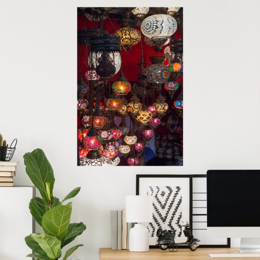 Poster Lanternes Turques Au Marché (Bureau à domicile)