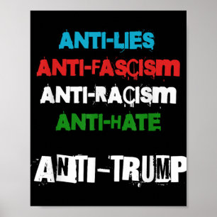Poster L'Anti-Trump Met En Cause Le Fascisme Le Racisme E