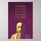 Poster Lao Tzu cite : (Devant)