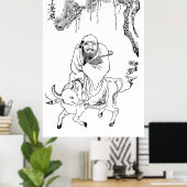 Poster Lao Tzu Ming dynastie chinoise peinture (Bureau à domicile)