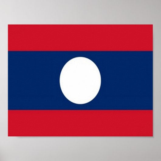 Poster Laos - Drapeau - (Devant)