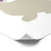 Poster Lapin à la tête fleurie Peinture d'animaux (Coin)