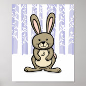 Poster Lapin animal de la forêt (Devant)