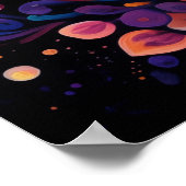 Poster Lapin assis fleurs cœurs (Coin)