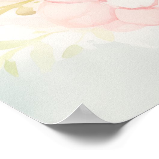 Poster Lapin avec couronne de fleurs (Coin)