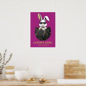Poster Lapin avec des lunettes cool, Or, fêlé, royal (Cuisine)