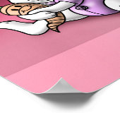 Poster Lapin avec lettrage coréen (Coin)
