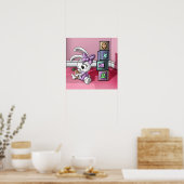 Poster Lapin avec lettrage coréen (Cuisine)