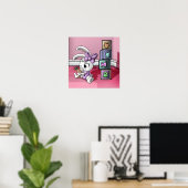 Poster Lapin avec lettrage coréen (Bureau à domicile)