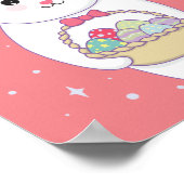 Poster lapin avec panier à oeufs de Pâques (Coin)