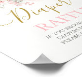 Poster Lapin Baby shower fille (Coin)