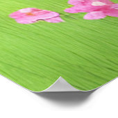 Poster Lapin bébé mignon dans une prairie fleurie (Coin)