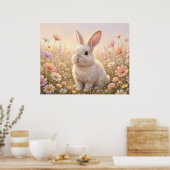 Poster Lapin Blanc (Cuisine)
