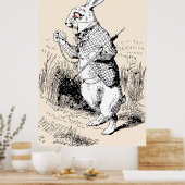 Poster Lapin Blanc Alice Au Pays Des Merveilles (Cuisine)