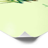 Poster Lapin blanc et fleurs, pâques heureux (Coin)