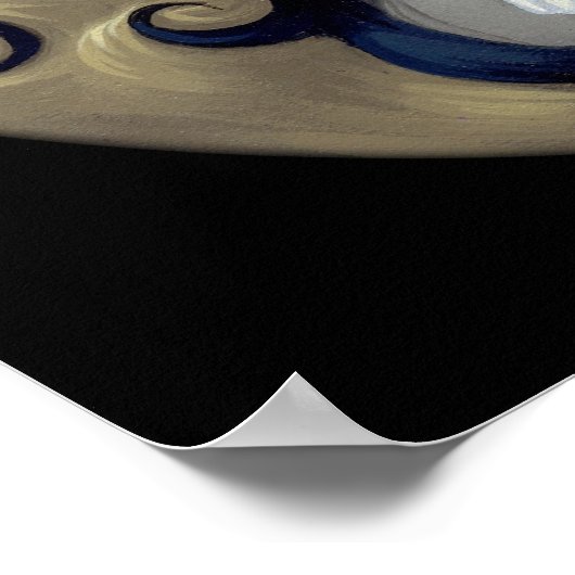 Poster Lapin blanc ressuscité ART IMPRIMER gothique Alice (Coin)