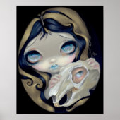 Poster Lapin blanc ressuscité ART IMPRIMER gothique Alice (Devant)