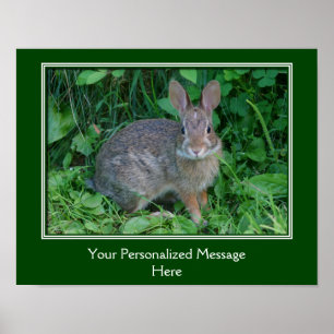 Poster Lapin Brown sauvage Personnalisé