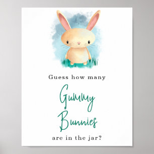 Poster Lapin - Combien de lapins de gomme