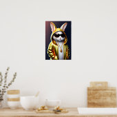 Poster Lapin cool (Cuisine)