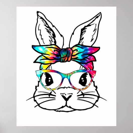 Poster lapin cravate mourir, rétro, vintage (Devant)