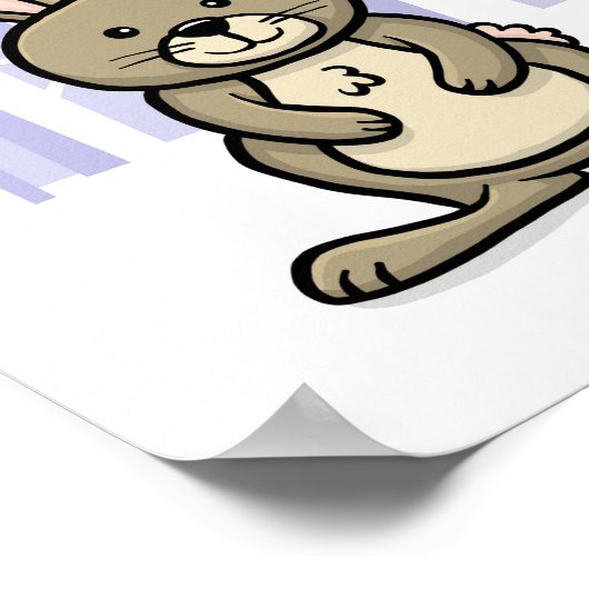 Poster Lapin d'animal de forêt (Coin)