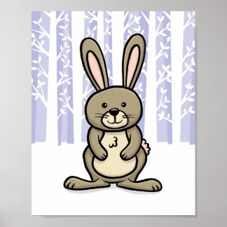 Poster Lapin d'animal de forêt