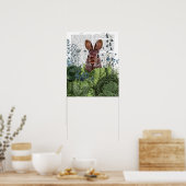 Poster Lapin dans une patte de chou (Cuisine)