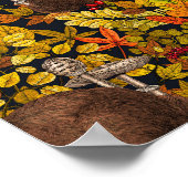 Poster Lapin d'automne en noir (Coin)