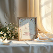 Poster Lapin de Fleur Sauvage Rustique Beige Bar de Boiss