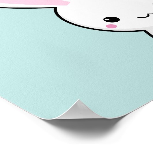 Poster Lapin de Kawaii (Coin)