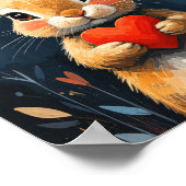 Poster Lapin de la Saint-Valentin mignon art moderne (Coin)