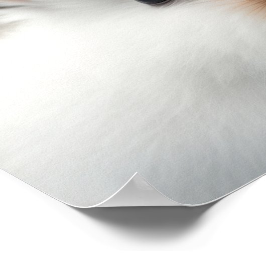 Poster Lapin de neige bébé mignon portrait (Lapin) | 1:1 (Coin)