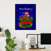 Poster Lapin de Noël (Bureau à domicile)