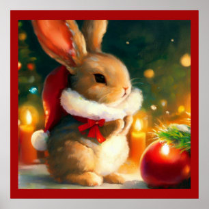 Poster Lapin de Noël 1