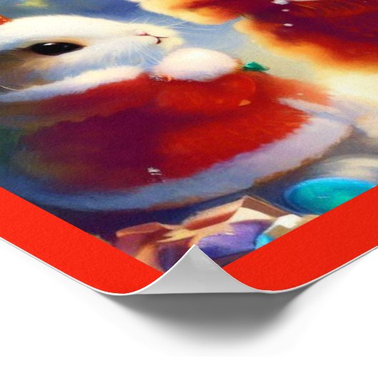 Poster Lapin de Noël 3 (Coin)