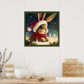 Poster Lapin de Noël 4 (Cuisine)