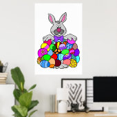 Poster Lapin de Pâques (Bureau à domicile)