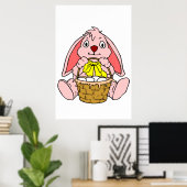 Poster Lapin de Pâques (Bureau à domicile)